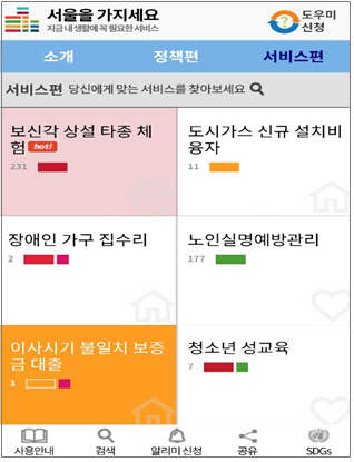 ‘서울을 가지세요’ 모바일 메인 화면. /사진제공=서울시