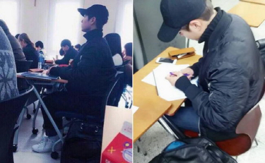 박보검 일상모습 포착! 명지대 수업 中 모자 써도 숨길 수 없는 훈훈함