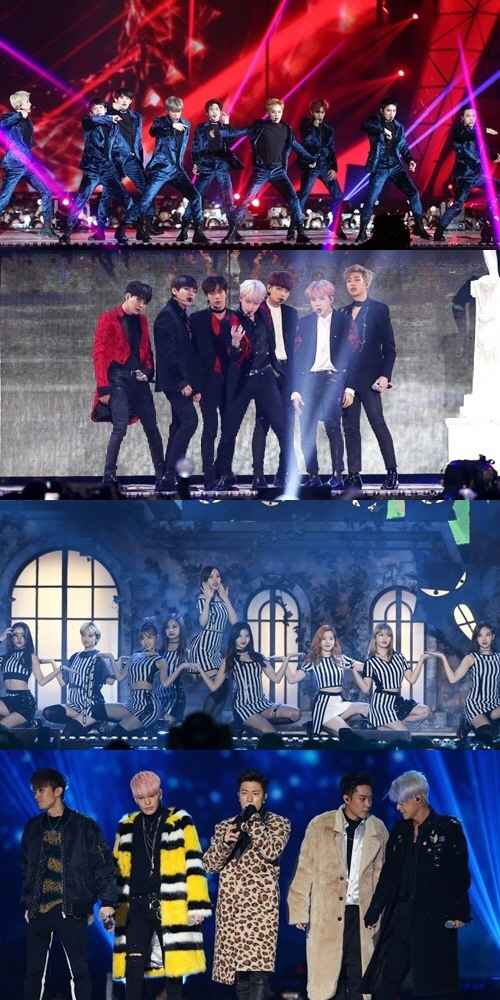 ‘멜론뮤직어워드’, 엑소의 위엄에 어깨 나란히 한 방탄소년단-트와이스 ‘3대 대상’ 수상