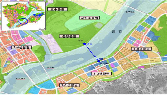 행정중심복합도시 금강보행교 위치도. /사진제공=행정중심복합도시건설청