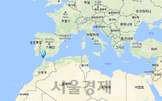 스페인 알헤시라스 터미널 위치./사진제공=구글 지도