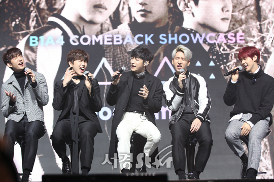 /28일 오후 서울 광진구에 위치한 예스24 라이브홀에서 B1A4, 3rd Album ‘Good Timing’ 쇼케이스가 열렸다.