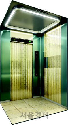 현대엘리베이터가 1일 출시한 ‘뉴와이저 시그니처’의 에메랄드 제품 모습./사진제공=현대엘리베이터