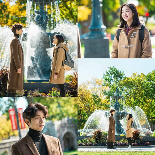 tvN ‘도깨비’ 공유와 김고은의 분수대 데이트 / 사진제공 ＝ tvN