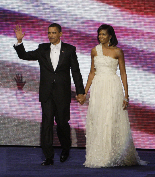 버락 오바마(왼쪽) 미국 대통령과 영부인 미셸 오바마/ AP연합뉴스