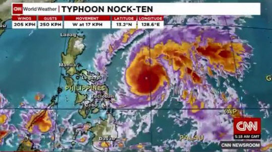 필리핀, 성탄절인 25일 태풍 강타 ‘주민 22만여 명 대피, 항공기 48편 운항 취소’