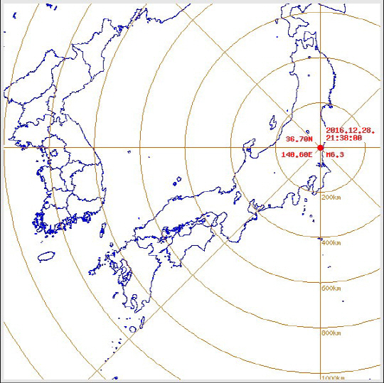 일본 이바라키현에서 규모 6.3 지진 발생…기상청 “국내 영향 없어”