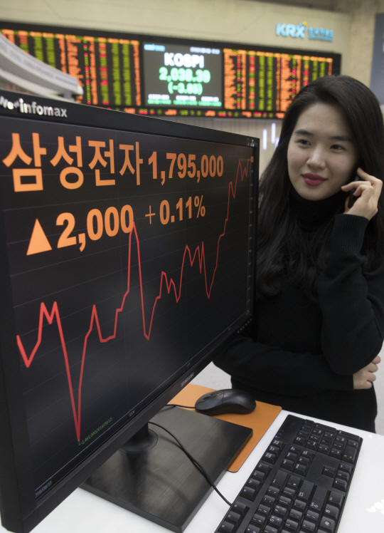 한국증시의 대장주 삼성전자 주가가 1년 동안 68% 올랐다. 서울경제DB