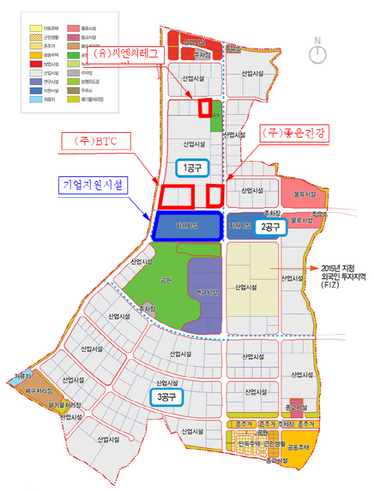 국가식품클러스터 시설 위치도