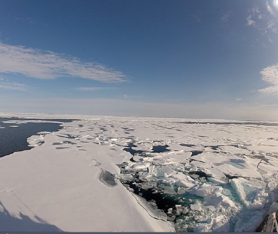 지난해 북극해에서 평년보다 20도 이상 기온이 오른 이상 고온 현상으로 녹은 유빙./자료=극지연구소