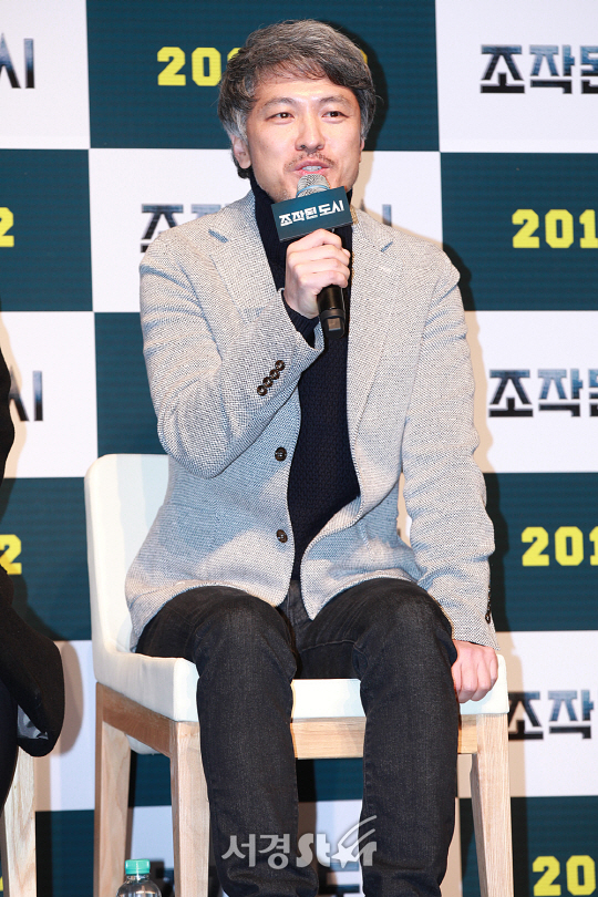 /9일 오전 11시 서울 압구정동 압구정 CGV에서 열린 영화 ‘조작된 도시’ 제작보고회에 감독 박광현이 참석했다.