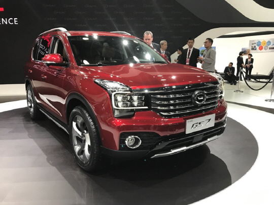 GAC의 대형 SUV GS7/디트로이트=강도원기자