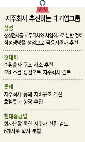 1215A05 지주회사 추진하는 대기업그룹