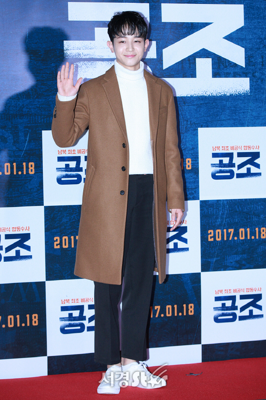 /12일 오후 서울 영등포동 영등포 CGV에서 열린 영화 ‘공조’ VIP시사회에서 배우 정유안이 포토타임을 갖고 있다.