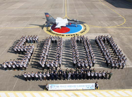 2016년 11월 KAI는 경상남도 사천시 본사에서 T-50계열 항공기의 5,000시간 무사고 비행시험을 축하하는 기념식을 열었다.