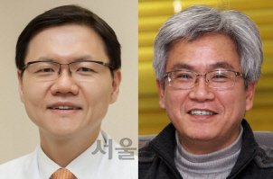명승재(왼쪽) 서울아산병원 소화기내과 교수와 임대식 KAIST 생명과학과 교수.