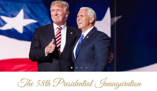 /사진=2017 미국 대통령 취임식 공식 홈페이지 캡처