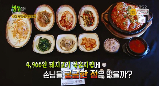 ‘생생정보’ 4900원 돼지고기 묵은지찜 맛집…광주 ‘고인돌’