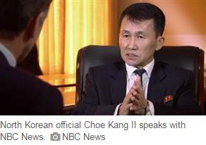 최광일 북한 외무성 미주 부국장. /NBC방송 화면 캡처