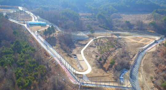 조성공사를 진행 중인 국립백두대간수목원 ‘호랑이숲’. /사진제공=산림청