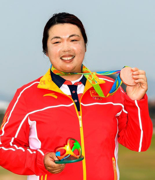 브라질 리우 올림픽에서 개인전 동메달을 딴 펑샨샨. 중국 골퍼 중 대략 3분의 1은 여성이다. 미국보다 더 높은 비율이다.