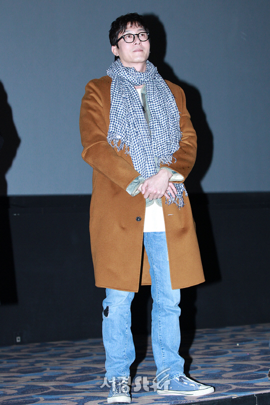 /29일 열린 영화 ‘공조’ 무대인사에 배우 김주혁이 참석했다.