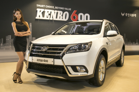 중한자동차가 수입 판매하는 중국 북경은상기차의 중형 스포츠유틸리티차량(SUV) ‘켄보 600’/사진제공=중한차