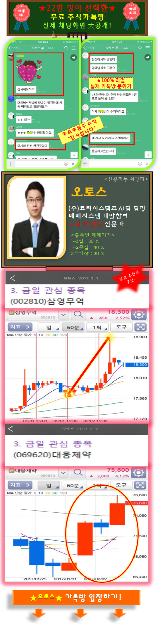 22만 명 돌파한 업계 1위 카톡방! 이젠 넘사벽.