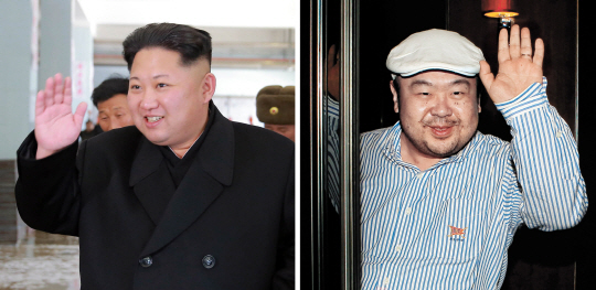 김정은 북한 노동당 위원장(왼쪽 사진)과 그의 이복형 김정남. /연합뉴스