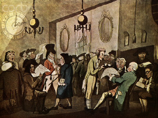 1798 - <Lloyd‘s Coffee House, London> by William Holland - Image by 250Bettmann/CORBIS