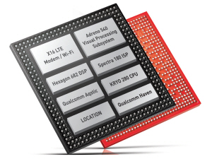 퀄컴의 ‘스냅드래곤 835’에 들어가는 주요 프로세서. CPU를 비롯해 GPU, LTE 모뎀, 카메라, 생체인식 암호화, 위치정보 등 다앙한 기능을 수행하는 프로세서가 칩셋 안에 들어 있다. /사진제공=퀄컴