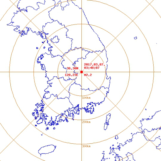 경북 구미서 규모 2.2 지진, 피해 없지만 ‘여진은 아냐’