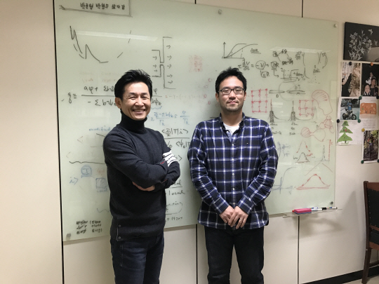 만능 메타물질을 개발한 박남규(왼쪽) 서울대 교수와 유선규 박사. /사진제공=박남규 교수