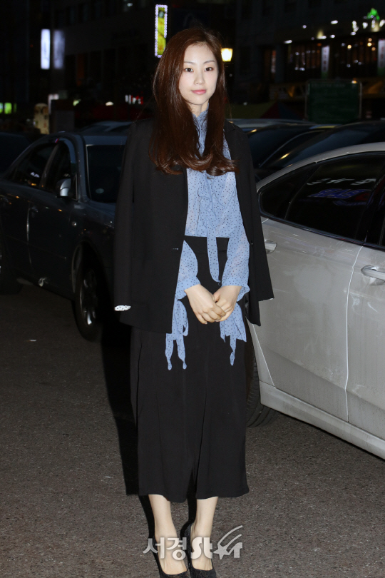 전수진이 13일 열린 OCN 토일드라마 ‘보이스’ 종방연에 참석하고 있다.