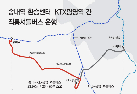 7월부터 부천 송내에서 30분만에 KTX광명역 간다