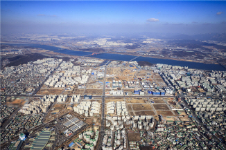 항공사진으로 촬영한 서울 마곡지구 전경. /사진제공=서울시