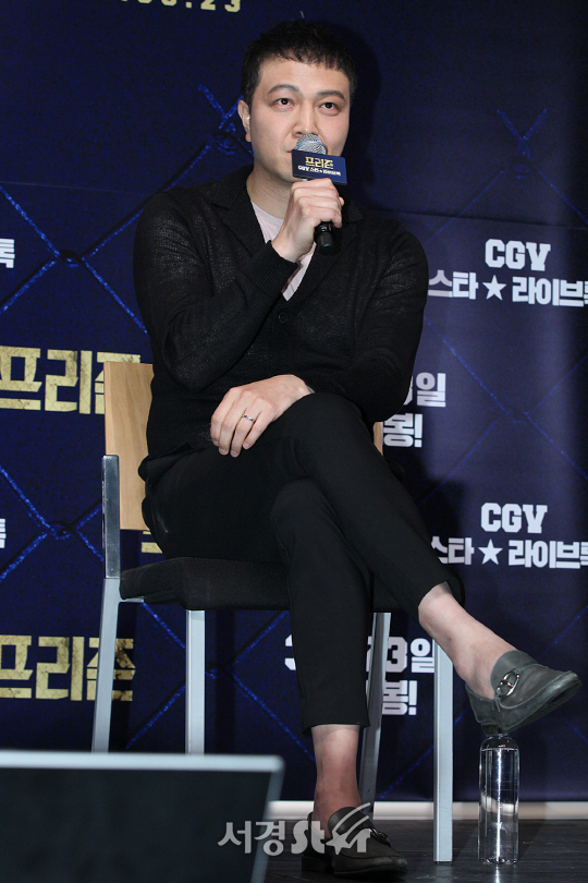 배우 정웅인이 20일 오후 서울 압구정동 압구정 CGV에서 열린 영화 ‘프리즌’ 스타 라이브톡에 참석했다.