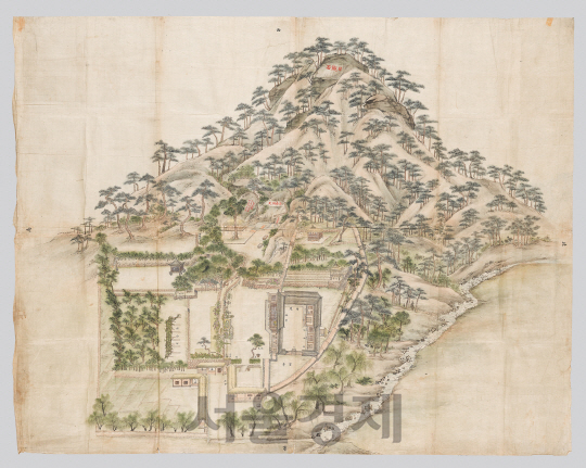 19세기 종로구 삼청동 일대의 모습을 유추할 수 있는 ‘옥호정도’ /사진제공=국립중앙박물관