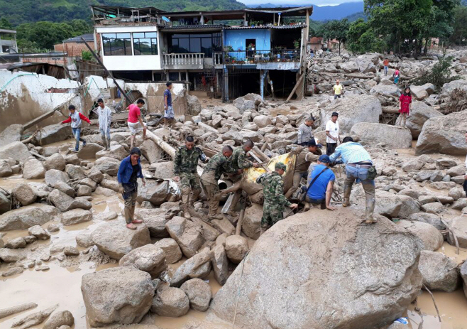콜롬비아서 폭우-산사태, 200명 이상 사망 '참사'