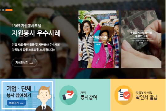1365 자원봉사포털, 봉사활동 신청부터 실적 확인까지?