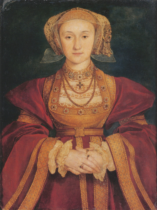 한스 홀바인이 1539년에 그린 ‘클레페의 앤’. 이 초상화로 앤 왕비는 헨리8세의 3번째 아내가 되지만 실제 인물이 그림보다 못해 곧 이혼당한다. /사진제공=루브르박물관