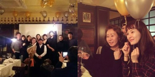 윤여정 축하 파티 화제…강동원, 김혜수, 전도연, 정유미 등 화려한 인맥