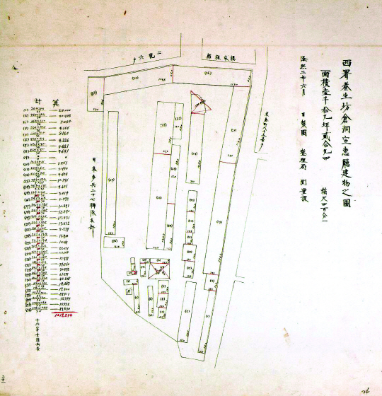 1908년에 제작된 선혜청 건물지도