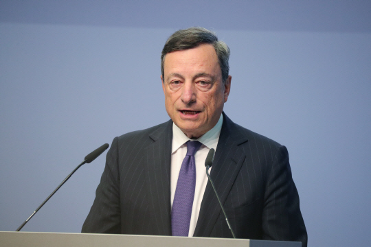 마리오 드라기 유럽중앙은행(ECB) 총재/프랑크푸르트=EPA연합뉴스