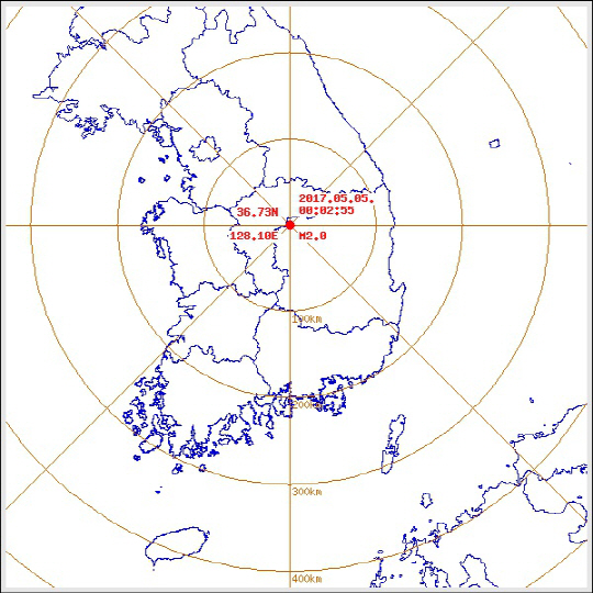 경북 문경서 규모 2.4·2.0 지진 연이어 발생…“피해는 없을 것”