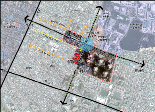 건대입구역지구 3-3지구 특별계획구역 위치도.   /사진제공=서울시