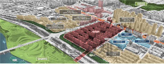 재건축사업을 추진 중인 신반포3차·경남아파트 위치도. /자료제공=서울시