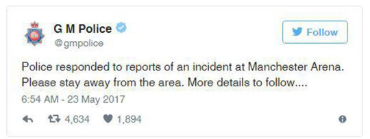 맨체스터 경기장서 공연중 폭발음, “심각한 사건” 장소 접근말라