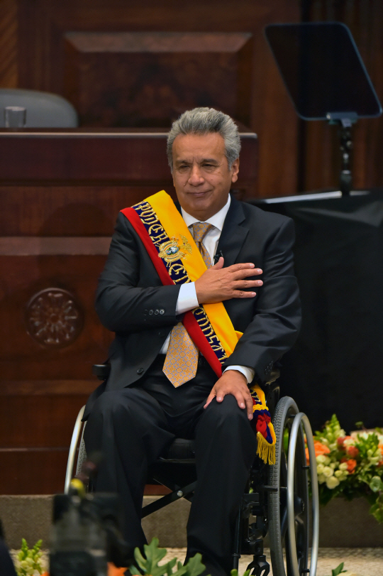 레닌 모레노 에콰도르 신임 대통령 /AP연합뉴스