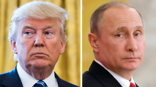 트럼프(왼쪽) 미국 대통령과 푸틴 러시아 대통령. /연합뉴스